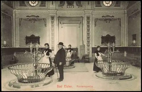 Ansichtskarte Bad Elster Innenansicht der Marienquelle 1914