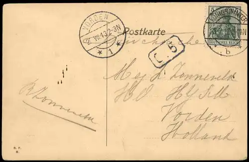Ansichtskarte Königswinter Petersberg mit Rheinpartie; Rhein Schiff 1913