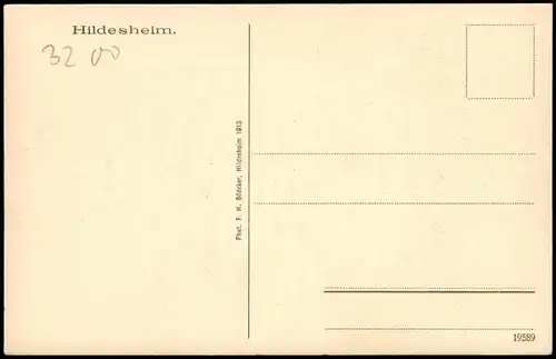 Ansichtskarte Hildesheim Häuser Zeile Am Markt 1913