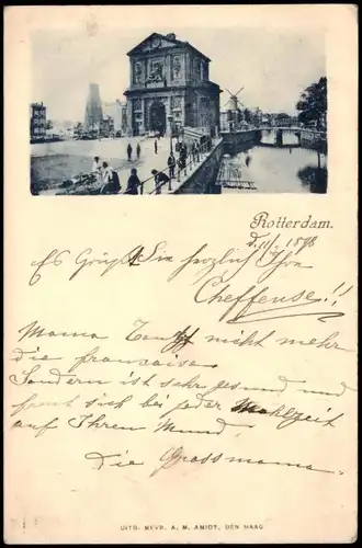 Rotterdam Rotterdam Straße, Windmühle - späte Vorläufer AK 1898