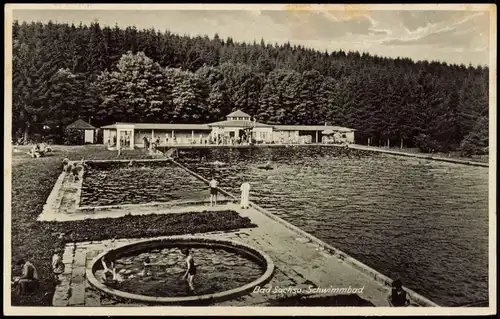 Ansichtskarte Bad Sachsa Schwimmbad Freibad 1935