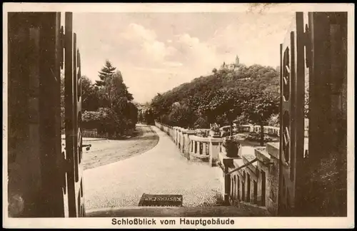 Ansichtskarte Wernigerode Schloßblick vom Hauptgebäude 1936