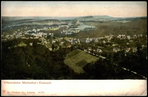 Ansichtskarte Eisenach Panorama Blick Villencolonie Marienthal Eisenach 1905