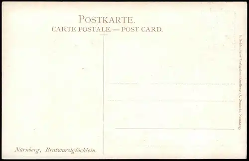 Ansichtskarte Nürnberg Bratwurstglöcklein als signierte Künstlerkarte 1910