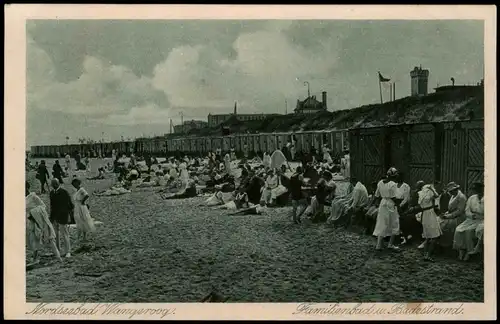 Ansichtskarte Wangerooge Meer Strand belebt, Nordseebad 1910