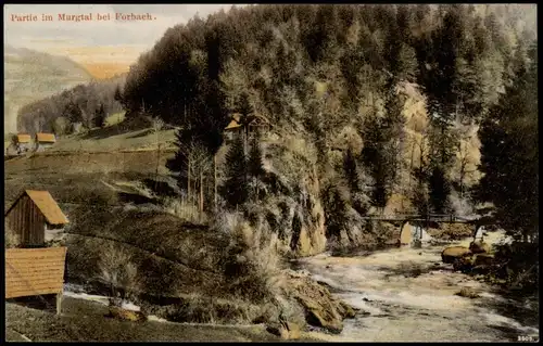 Ansichtskarte Weisenbach Partie im Murgtal bei Forbach Schwarzwald 1910