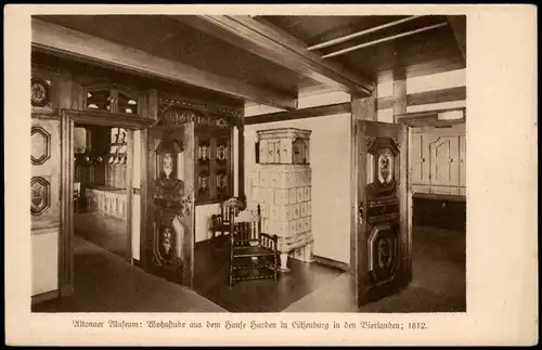 Altona-Hamburg Museum: Wohnstube  Haus Harden  Lütjenburg  Vierlanden 1812 1920