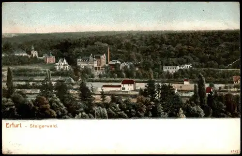 Ansichtskarte Löbervorstadt-Erfurt Steigerwald Panorama 1900