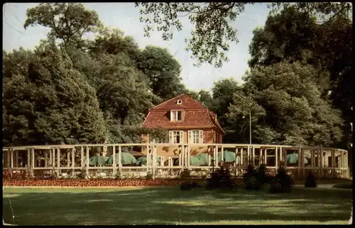 Ansichtskarte Darmstadt Partie am Herrengarten-Café 1943