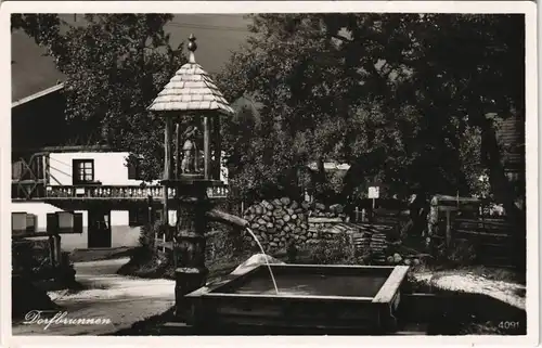Ansichtskarte Grainau Der Dorfbrunnen (Heiliger Wendelin) 1930