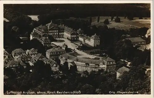 Ansichtskarte Bad Arolsen Luftaufnahme ehem. fürstl. Residenzschloß 1930