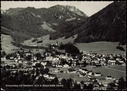 Ansichtskarte Ruhpolding mit Hochfelln 1674 m, Fotokarte 1961