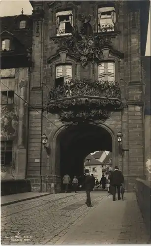 Ansichtskarte Bamberg Rathaus aus dem 17. Jahrhundert 1924