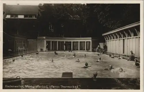 Ansichtskarte Badenweiler Markgrafenbad, offenes Thermalbad 1932