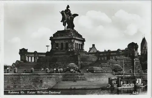 Ansichtskarte Koblenz Kaiser Wilhelm-Denkmal 1930