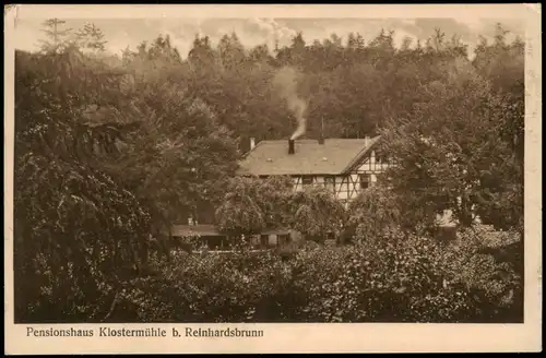 Ansichtskarte Friedrichroda Pensionshaus Klostermühle b. Reinhardsbrunn 1928