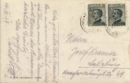 Cartoline Torbole-Naag-Turbel Nago-Torbole Panorama-Ansicht 1927