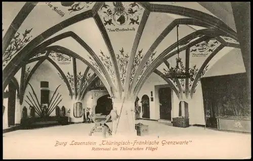 Lauenstein-Ludwigsstadt Burg Lauenstein   Grenzwarte Rittersaal 1900