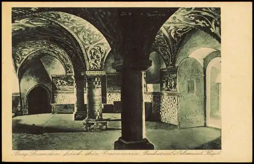 Ansichtskarte Lauenstein-Ludwigsstadt Burg - Bemalung der Gewölbedecken 1923