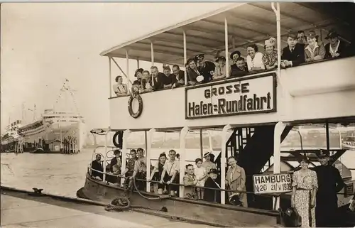 Ansichtskarte Hamburg Hafenrundfahrt, Überseedampfer 1929