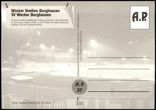 Ansichtskarte Burghausen Wacker Fussball Stadion Burghausen 2003