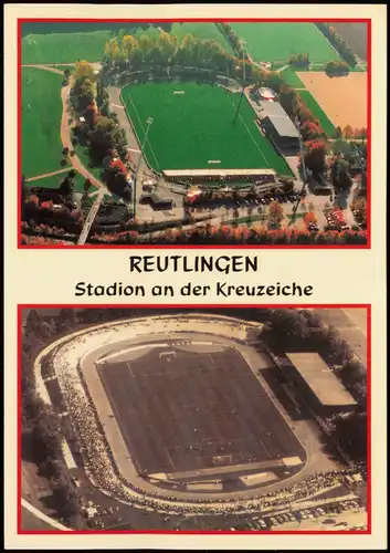 Reutlingen Stadion an der Kreuzeiche Fussball Stadion Luftaufnahme 2000