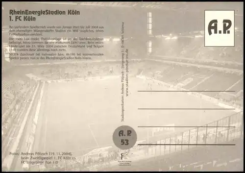 Ansichtskarte Köln RheinEnergieStadion Fussball Stadion 2004