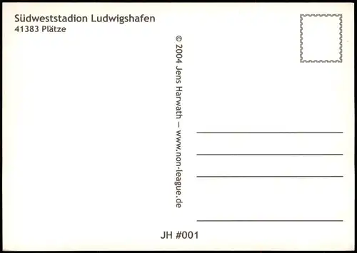 Ansichtskarte Ludwigshafen Südweststadion Fussball Stadion Sportanlage 2004