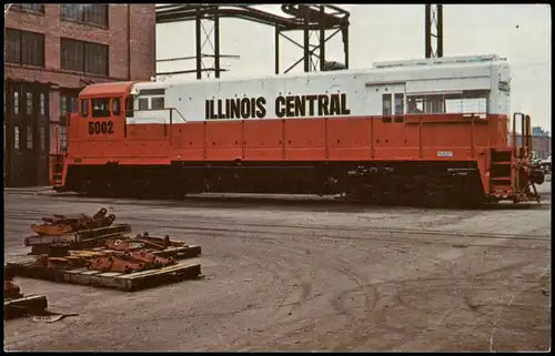 Ansichtskarte  Verkehr & Eisenbahn USA Lokomotive Lok ILLINOIS CENTRAL 1960