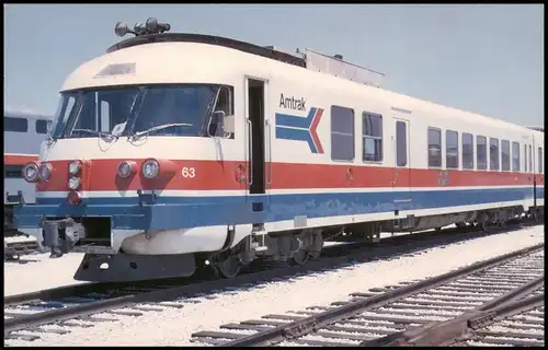 Ansichtskarte  Verkehr & Eisenbahn USA ANF Turbo-Liner der Amtrak 1980