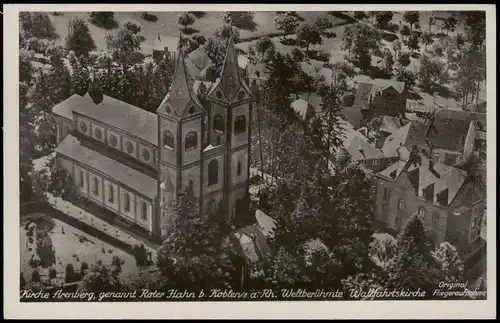 Ansichtskarte Arenberg-Koblenz Luftbild Kirche 1936