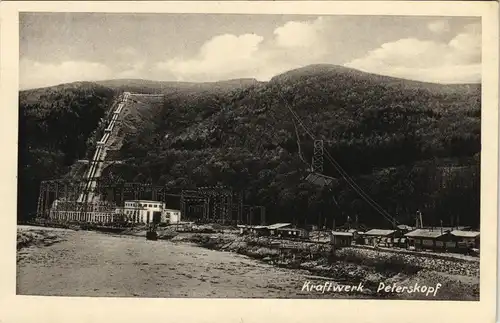 Ansichtskarte Waldeck (am Edersee) Kraftwerk Peterskopf 1932