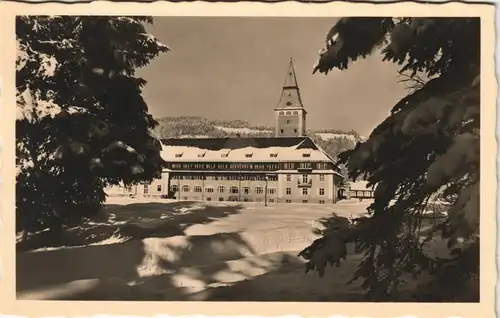 Ansichtskarte Elmau-Krün Schloss, Winter - Schnee 1930