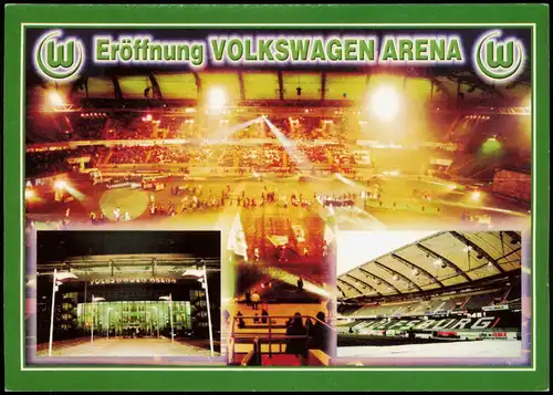 Ansichtskarte Wolfsburg Eröffnung VOLKSWAGEN ARENA Fussball Stadion 2002