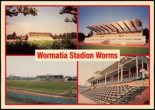 Ansichtskarte Worms Wormatia Stadion Worms Football Stadium Mehrbild-AK 2000