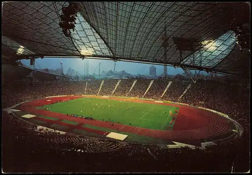 Ansichtskarte München Olympia-Stadion Football Stadium 1984