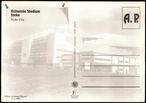 Stoke Poges Britannia Stadium Stoke City Football Fussball Stadion 1998