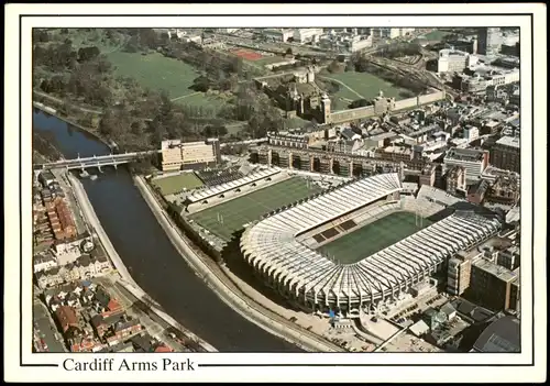 Postcard Cardiff Cardiff Arms Park Football Soccer Stadium Stadion 2000