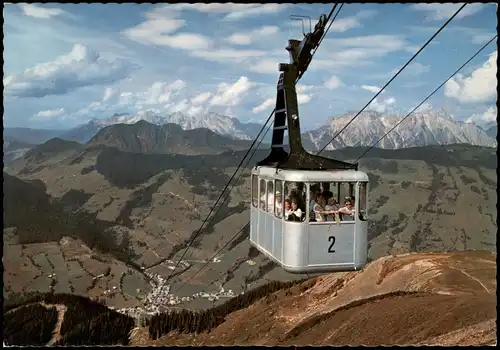 Saalbach-Hinterglemm Schattberg-Seilbahn Saalbach Loferer und Steinberge 1970