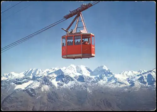 St. Moritz Luftseilbahn Corviglia - Piz Nair Gondel Bergbahn 1965