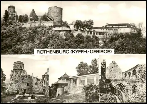 Steinthaleben-Kyffhäuserland ROTHENBURG (KYFFH.-GEBIRGE) DDR Mehrbild-AK 1968