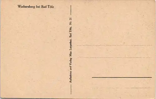 Ansichtskarte Wackersberg (b. Bad Tölz) Stadtpartie 1928