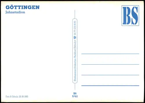 Ansichtskarte Göttingen Jahnstadion Fussball Stadion Football Stadium 1993