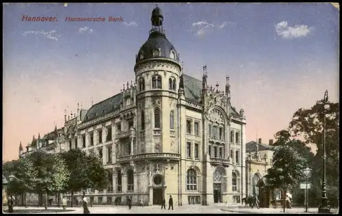 Ansichtskarte Hannover Hannoversche Bank 1916