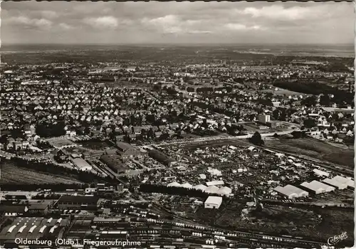 Ansichtskarte Oldenburg Luftbild Gesamtansicht Fliegeraufnahme 1962