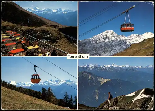 Leukerbad Leiggerbad Loèche-les-Bains Mehrbild-AK u.a. mit Bergbahn 1985