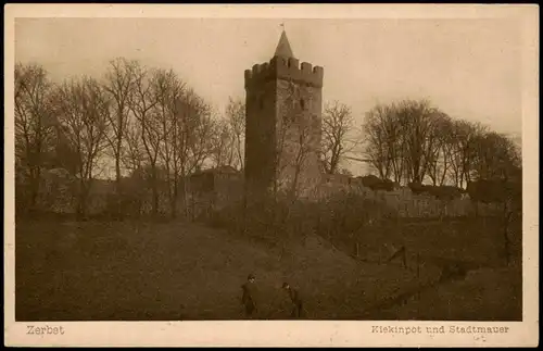 Ansichtskarte Zerbst Kiekinpot und Stadtmauer 1924