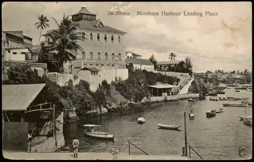 Postcard Mombasa Harbour Landing Place 1909