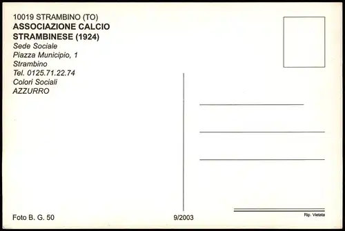 Strambino STADIO COMUNALE Fußball Stadion Football Soccer Stadium 1975