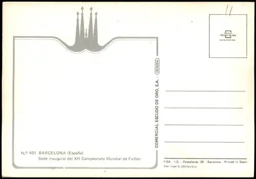 Postales Barcelona Mehrbildkarte anläßlich Fussball WM Mundial 1982